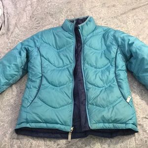 A reverse-able vintage REI winter jacket